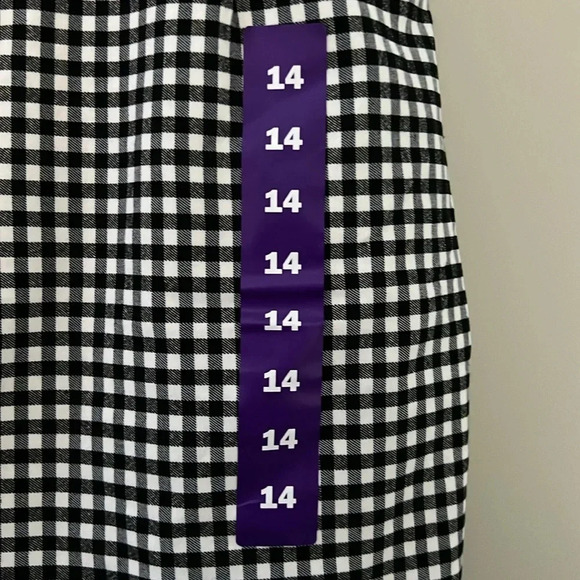 S.C.&CO Black and White Gingham Skirt - Size 14 - Picture 3 of 4